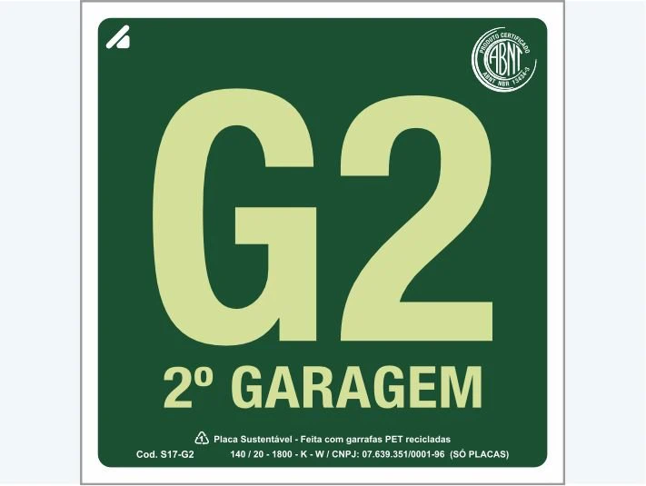 Placa de rota de fuga S17-G2: 2° Garagem