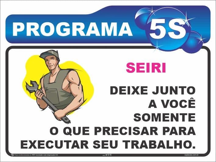 Placa de 5S: Seiri