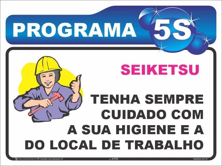 Placa de 5S: Seiketsu