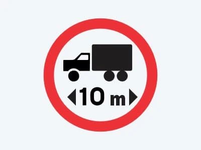 Placa de regulamentação R-18: Comprimento máximo permitido