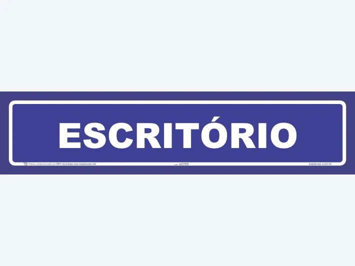 Placa indicativa: Escritório