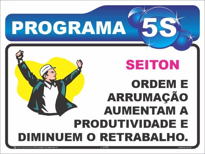 Placa de 5S: Seiton