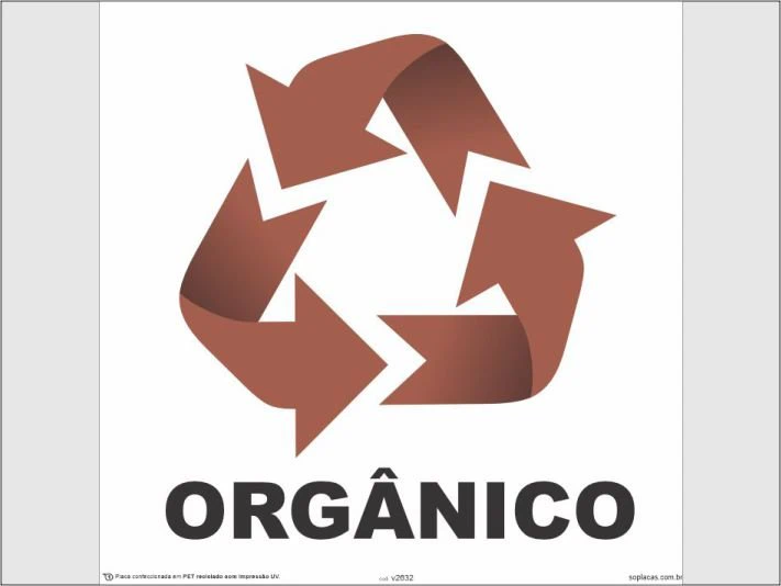 Placa de coleta seletiva: Orgânico