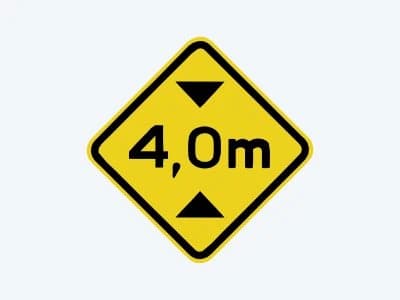 Placa de advertência A-37: Altera limitada