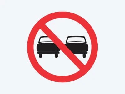 Placa de regulamentação R-7: Proibido ultrapassar