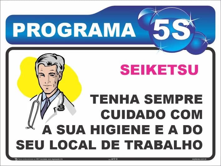 Placa de 5S: Seiketsu