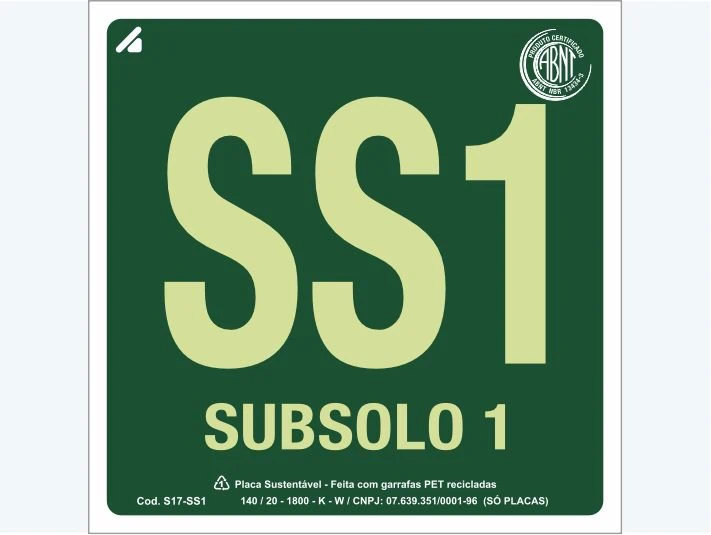 Placa de rota de fuga S17-SS1: Subsolo 1