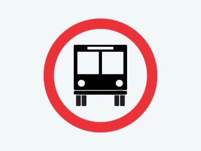 Placa de regulamentação R-32: Circulação exclusiva de ônibus