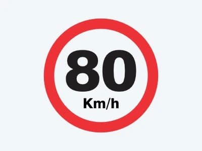 Placa de regulamentação R-19: Velocidade máxima permitida
