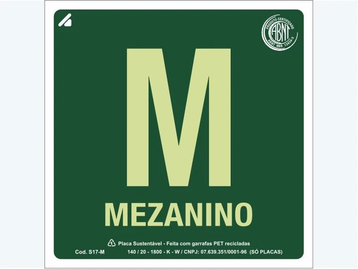 Placa de rota de fuga S17-M: Mezanino