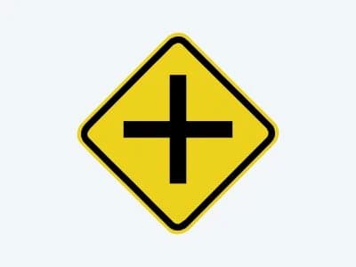 Placa de advertência A-6: Cruzamento de vias