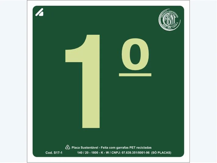 Placa de rota de fuga S17: Pavimento