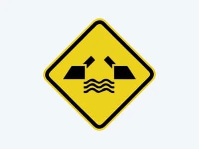 Placa de advertência A-23: Ponte móvel