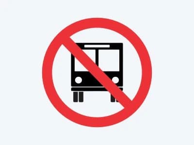 Placa de regulamentação R-38: Proibido trânsito de ônibus