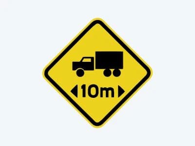 Placa de advertência A-48: Comprimento limitado