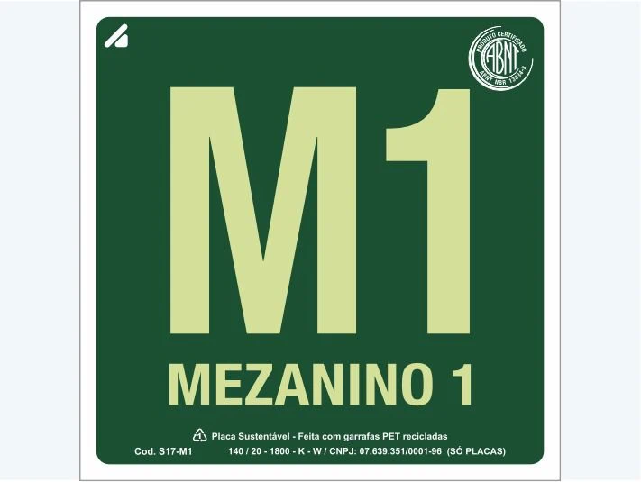 Placa de rota de fuga S17-M1: Mezanino 1
