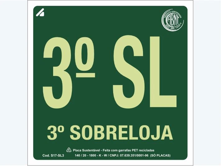 Placa de rota de fuga S17-SL3: 3° Sobreloja