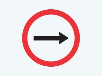 Placa de regulamentação R-24A: Sentido de circulação da via/pista