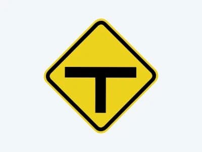 Placa de advertência A-8: Interseção em “T”