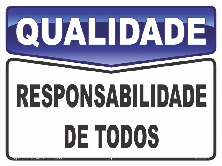 Placa de qualidade: Responsabilidade de todos