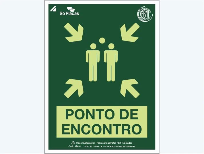 Placa de rota de fuga S24-A: Ponto de Encontro