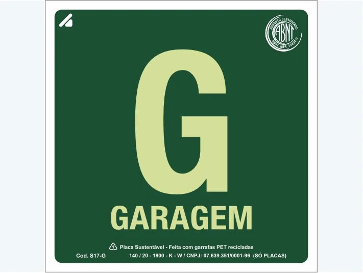 Placa de rota de fuga S17-G: Garagem